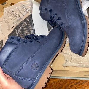 Navy Timberland Boots